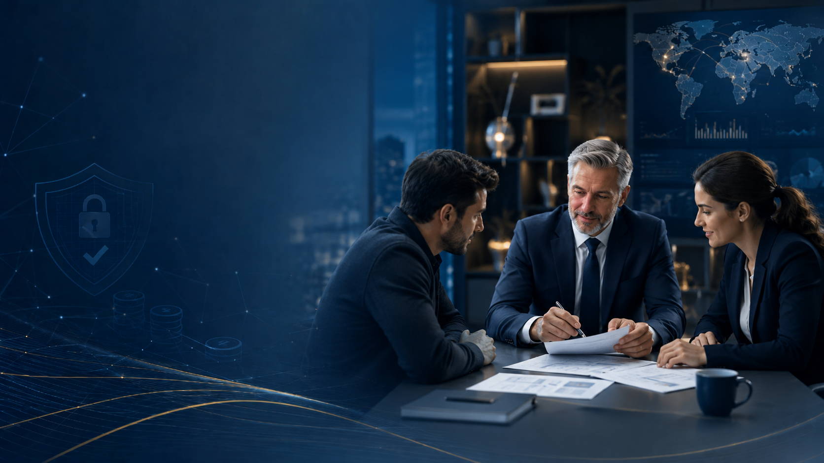 Recovery advisor guiding a client through documentation