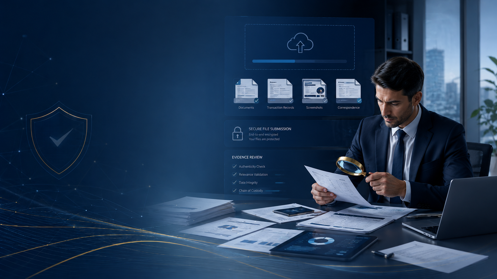 Evidence upload and document review